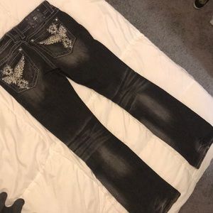 Black distressed Miss Me jeans